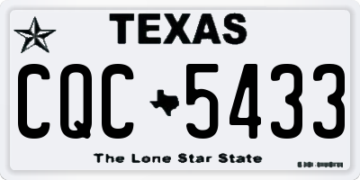 TX license plate CQC5433
