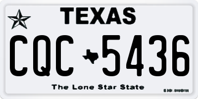 TX license plate CQC5436