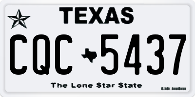 TX license plate CQC5437