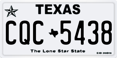 TX license plate CQC5438