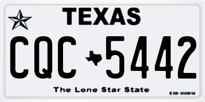 TX license plate CQC5442
