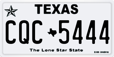 TX license plate CQC5444