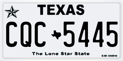 TX license plate CQC5445
