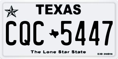 TX license plate CQC5447