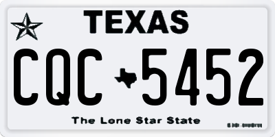 TX license plate CQC5452