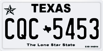 TX license plate CQC5453