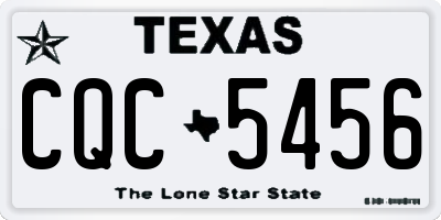 TX license plate CQC5456