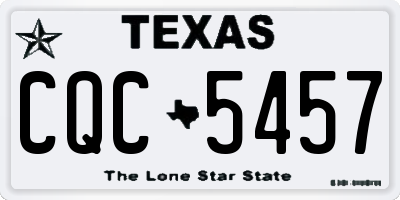TX license plate CQC5457