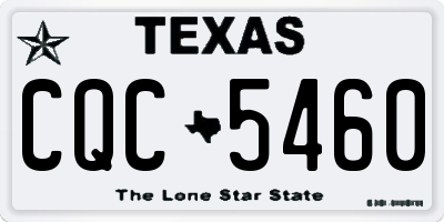 TX license plate CQC5460