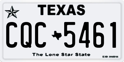 TX license plate CQC5461