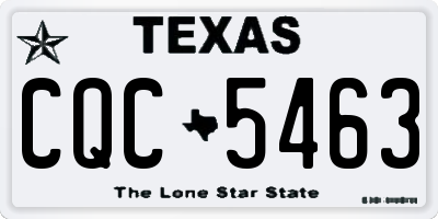 TX license plate CQC5463