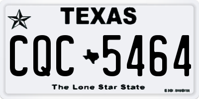 TX license plate CQC5464