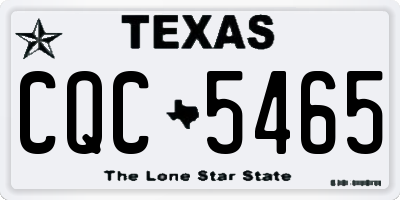 TX license plate CQC5465