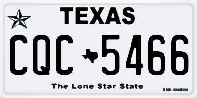 TX license plate CQC5466