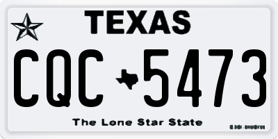 TX license plate CQC5473