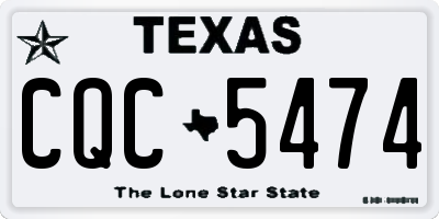 TX license plate CQC5474