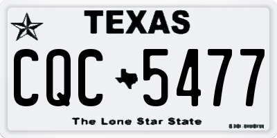 TX license plate CQC5477