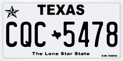 TX license plate CQC5478