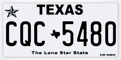 TX license plate CQC5480