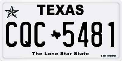TX license plate CQC5481