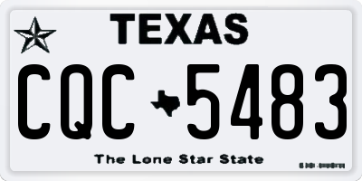 TX license plate CQC5483