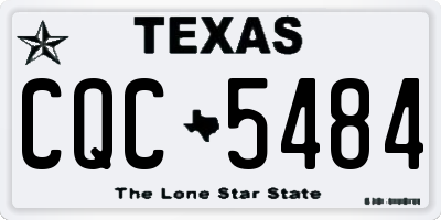 TX license plate CQC5484