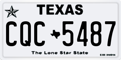 TX license plate CQC5487