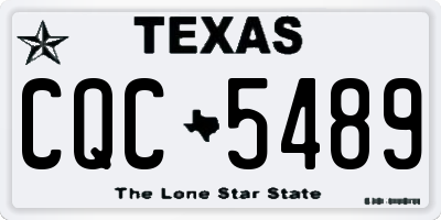 TX license plate CQC5489