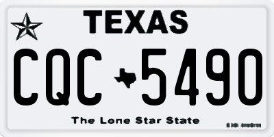 TX license plate CQC5490