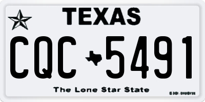 TX license plate CQC5491