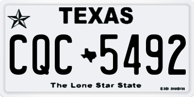 TX license plate CQC5492