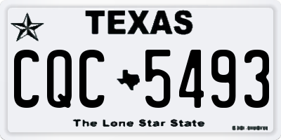 TX license plate CQC5493