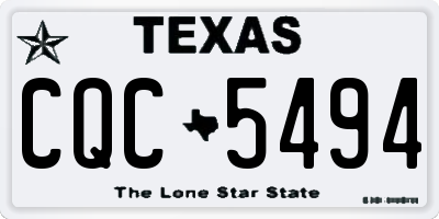 TX license plate CQC5494