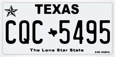 TX license plate CQC5495