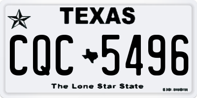 TX license plate CQC5496