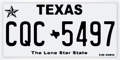 TX license plate CQC5497