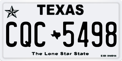 TX license plate CQC5498
