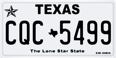 TX license plate CQC5499