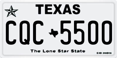 TX license plate CQC5500