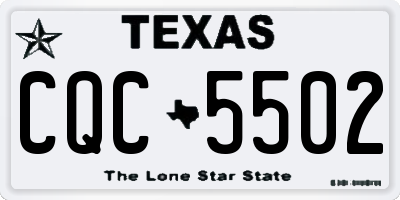 TX license plate CQC5502