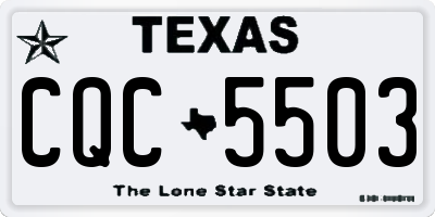 TX license plate CQC5503