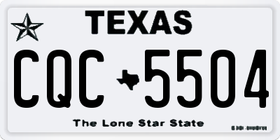 TX license plate CQC5504