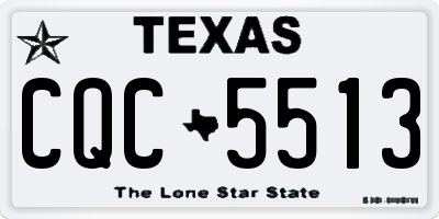 TX license plate CQC5513
