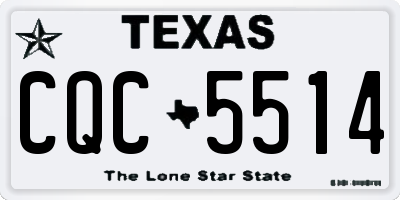 TX license plate CQC5514
