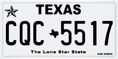 TX license plate CQC5517