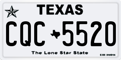 TX license plate CQC5520