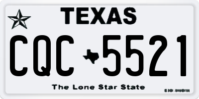 TX license plate CQC5521