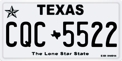 TX license plate CQC5522