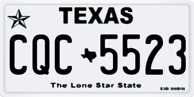 TX license plate CQC5523
