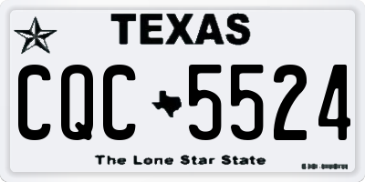 TX license plate CQC5524
